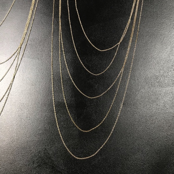Faux Gold Adjustable Layered Body Jewelry Necklace - Picture 2 of 6